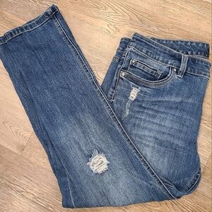 White house black market womens Bling Cropped Jeans size 10